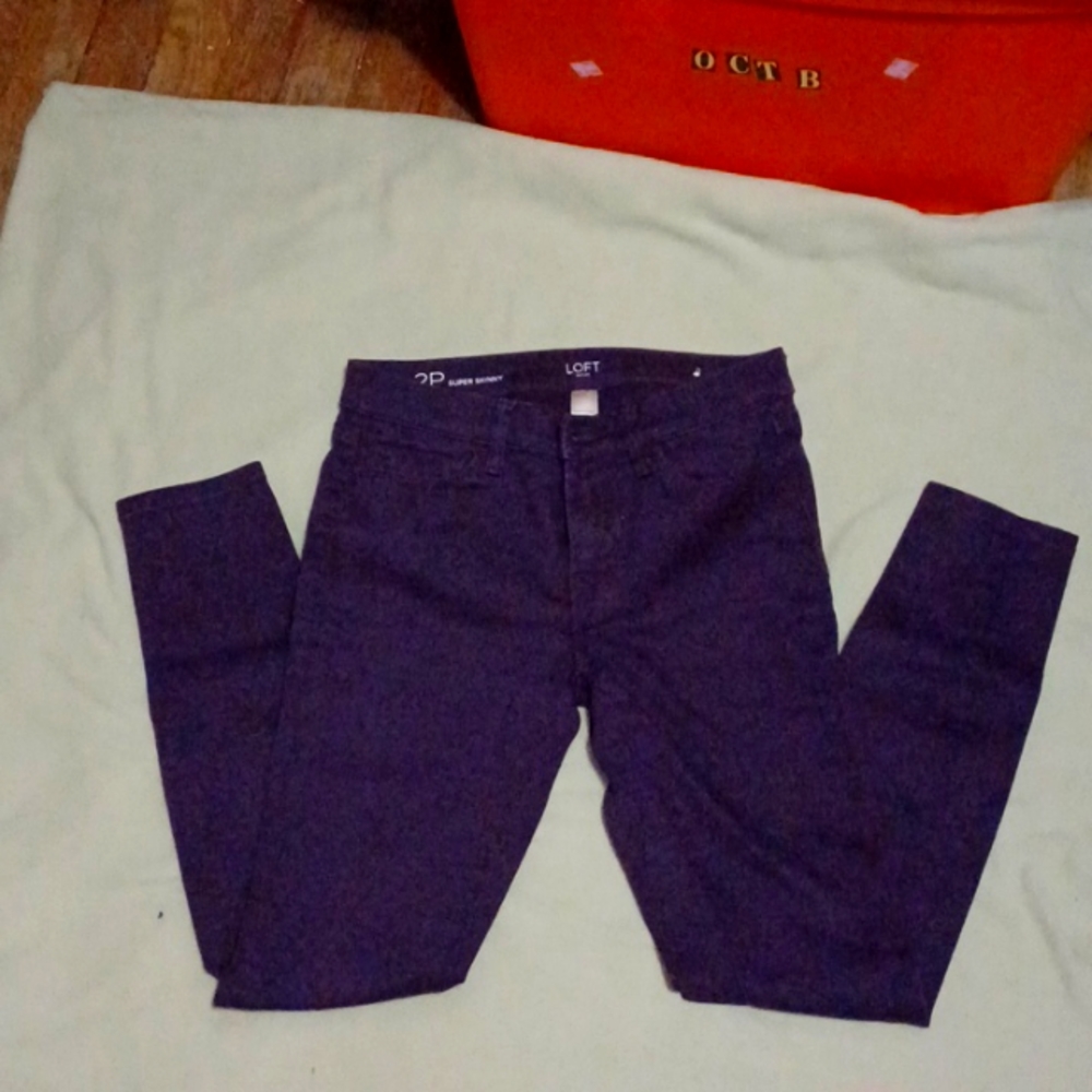 Loft purple super skinny sz 2P jeans